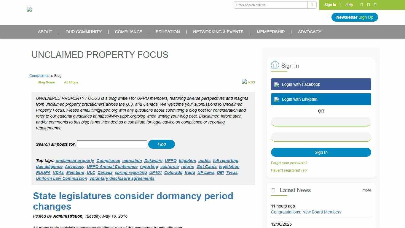 Unclaimed Property Focus - Unclaimed Property Professionals Organization